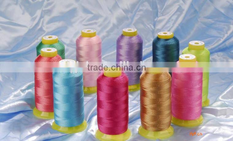 shiny spun 100% polyester sewing thread
