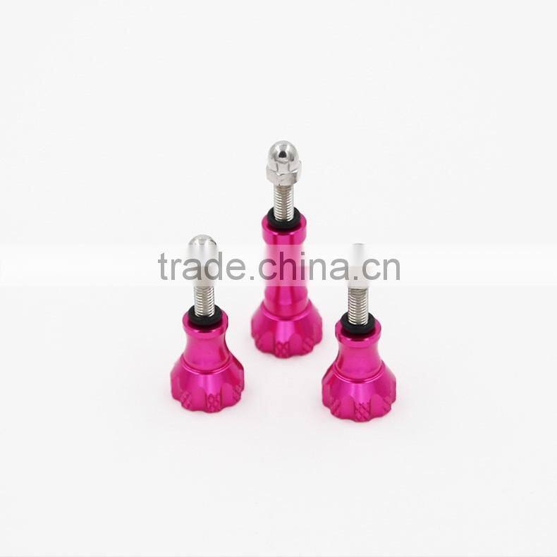 Aluminum CNC alloy Thumb Screw set for Go Pro cameras tripod adapter