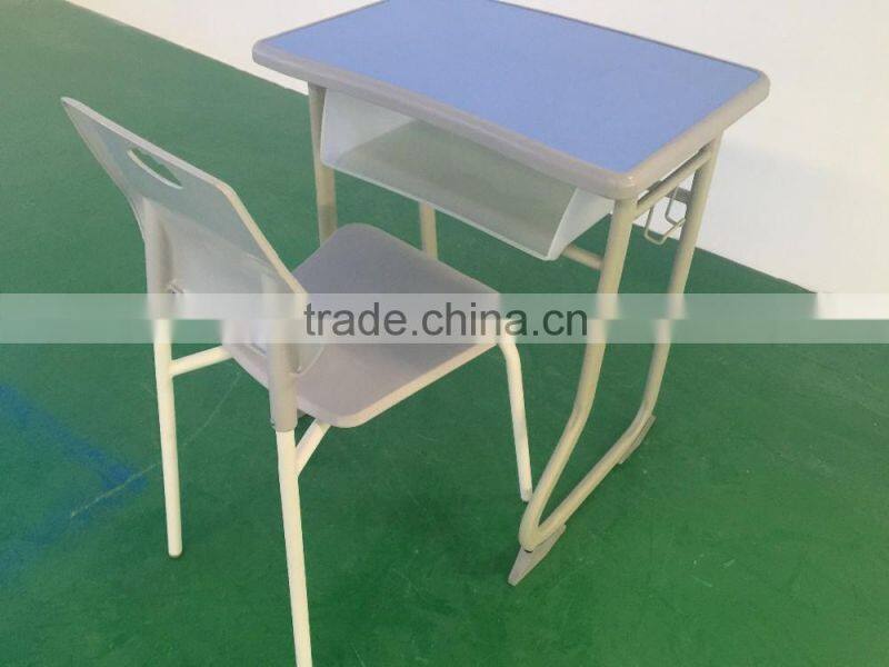 children's modern plastic cheap school desk with bench HXZY037
