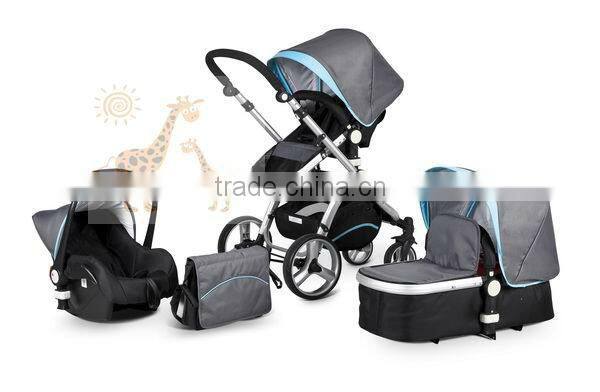 Baby Stroller European standard High Quality And Comfortable 3 in 1 Fuctions Deluxe Reversing Handle Baby Stroller