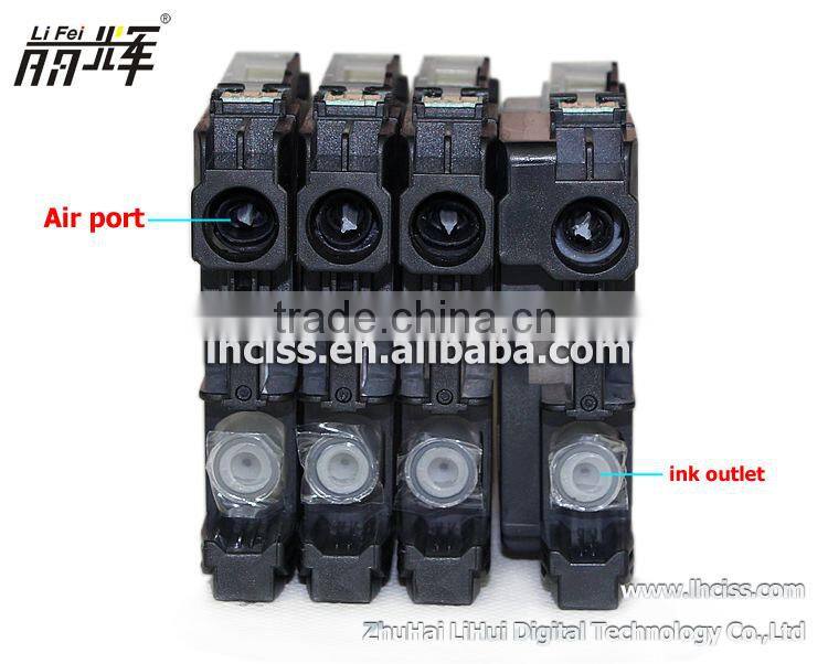 4pcs refillable ink cartridge For Brother LC563 use for Brother MFC-J2310 J2510 3520 J3720 printer with Auto rest chip