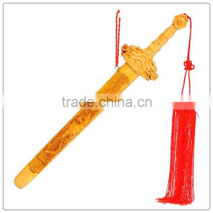 The lucky sword, the peach wood sword, wood crafts, home -guarding and fengshui, for security and peace home decoration