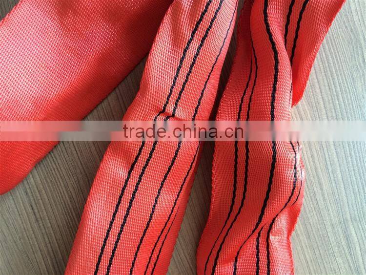 12T high tensile nylon round sling for lifting oil can and wooden crate