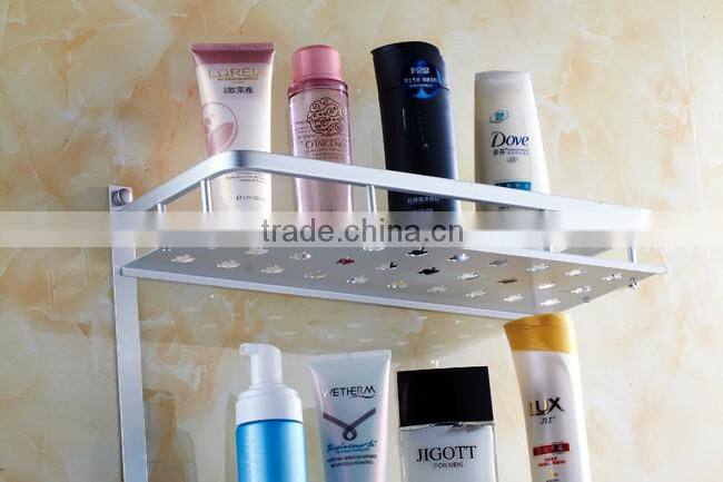 Space aluminium material 3-tier Wall fitting shelf for shower/bathroom accessories