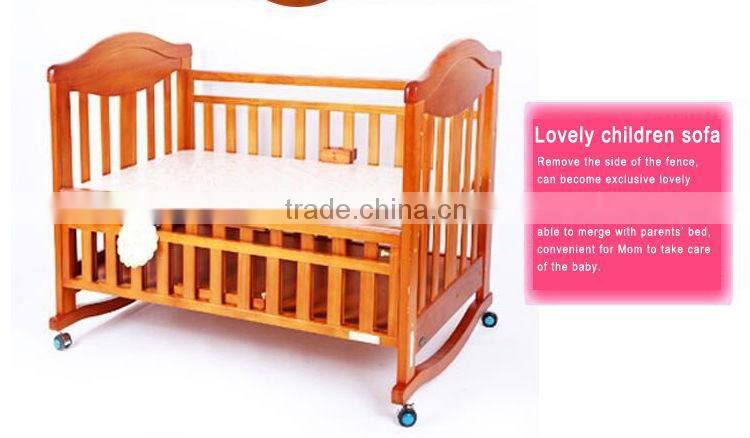 2015 best quality top seller Wooden baby cribs