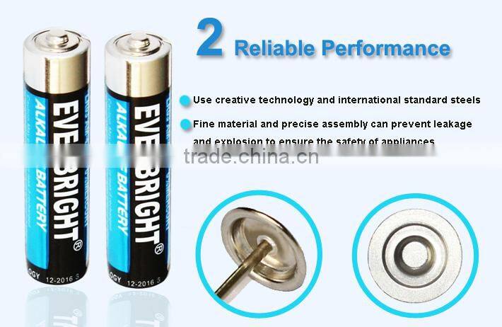 ecological friendly Zn/MnO2 alkaline dry batteries 1.5v aaa lr03