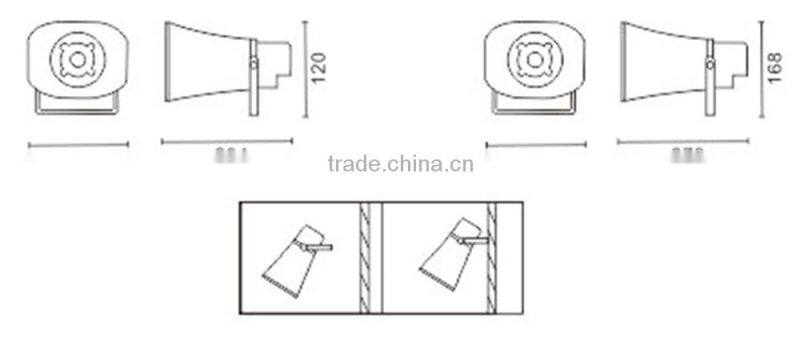 horn speaker DS-707 Plastic horn speaker,used in weatherproof. 70/100V.High quantity horn speaker