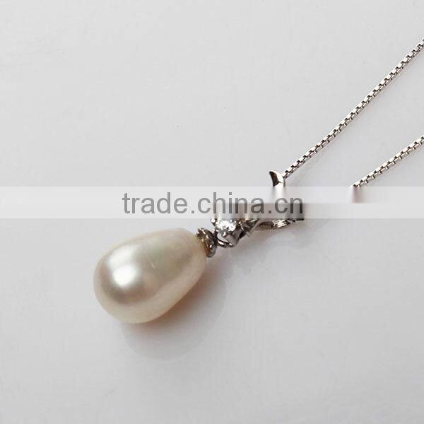 Natural pearl 925 sterling silver jewelry wholesale necklace pendant
