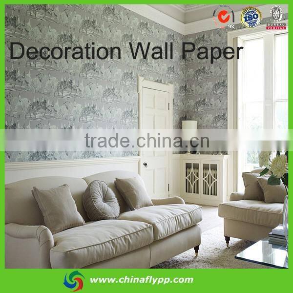 2015 Shanghai FLY widely used Foamed Silver Wallpaper