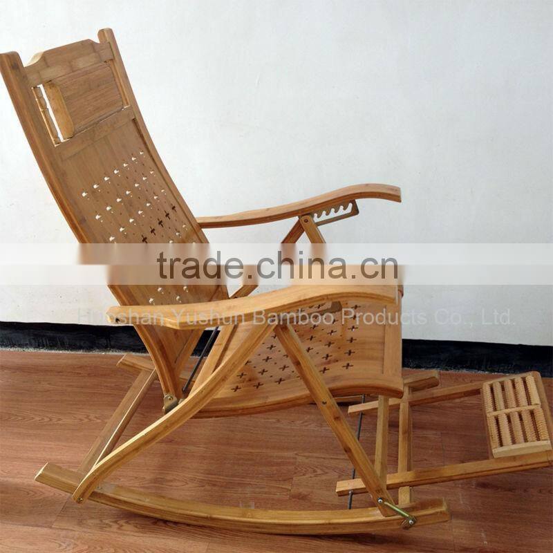 High quality foldable bamboo rocking chair
