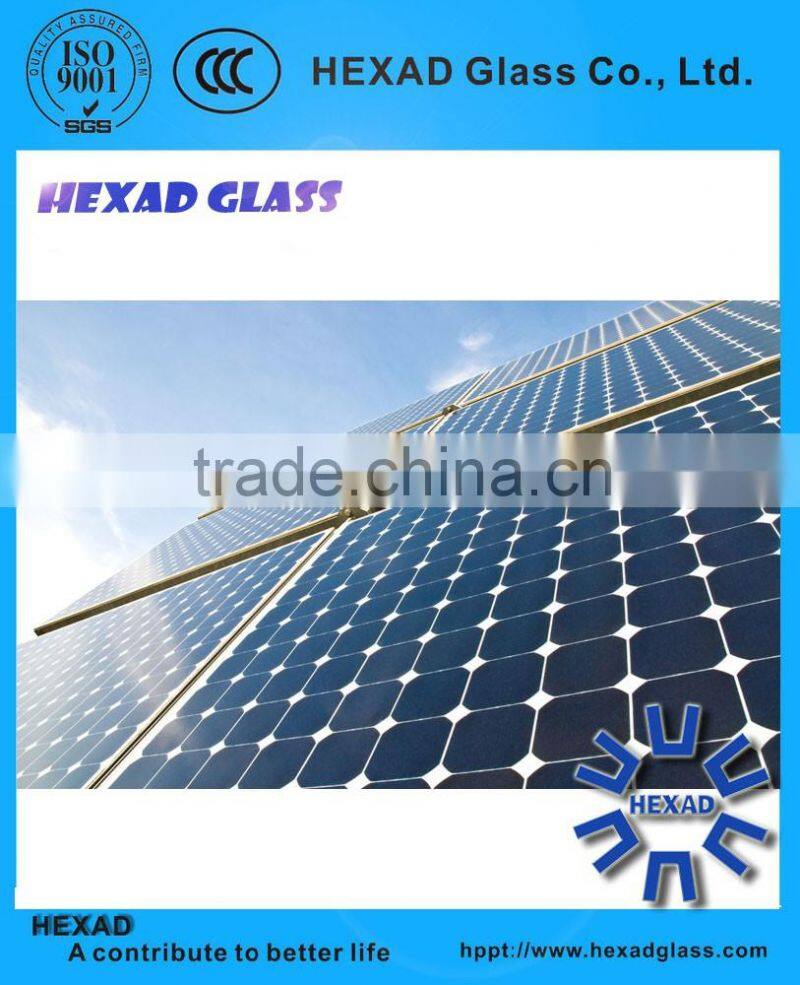 HEXAD High Quality Light Transmittance solar panel cover glass thickness 3.2mm with ISO Certificate