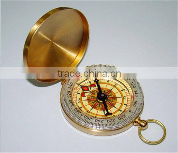 Classic Brass Pocket Watch Style Compasses Aluminum Alloy Compass for Camping Hiking