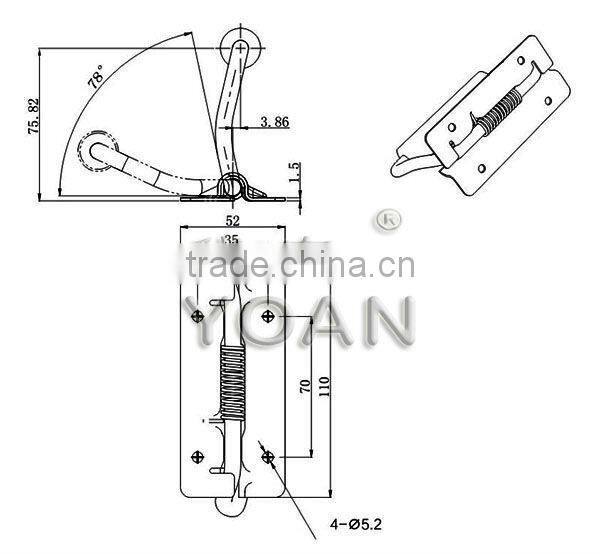 Stainless steel handle for cabinet door