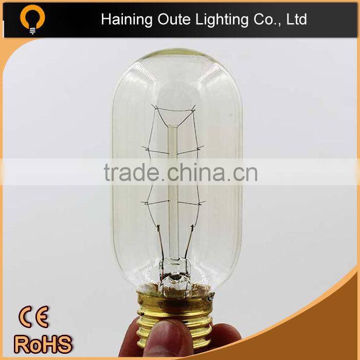 T14 filament edison bulbs straight & spiral filament shape