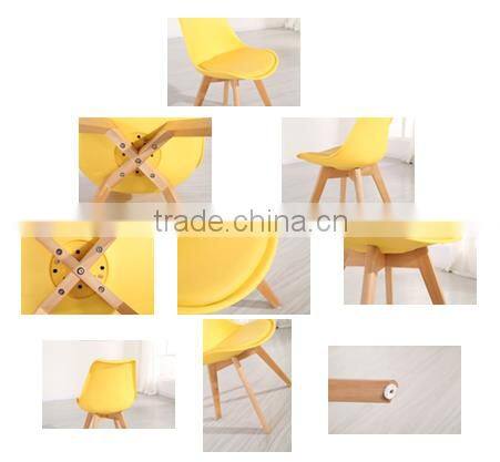 PW072 plastic back with leather seat plastic chair cushion