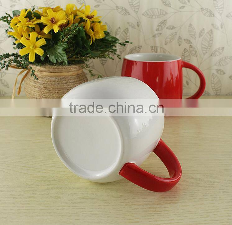 red and white couple creamic Mug