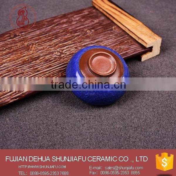 Dark Bule Ceramic Ice Crack Glaze Cups, Bulk Tea Cups Wholesale