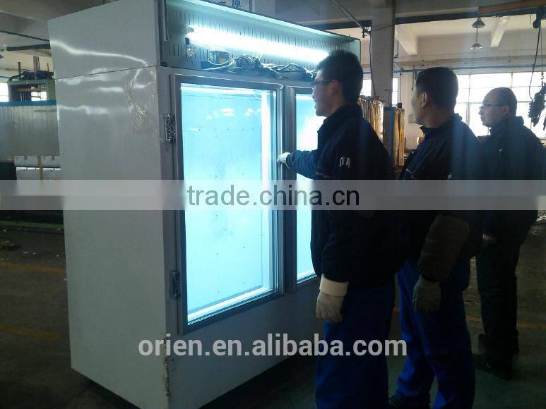Indoor ice merchandiser (Bagged ice freezer)