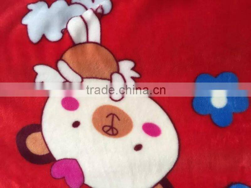 Polyester Good Handfeel Flannel Velvet for Pakistan Home Blankets with Red Velvet Flowers Perfume