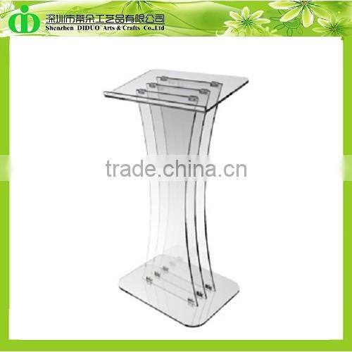 DDL-0091 Trade Assurance Modern Glass Pulpit Podiums