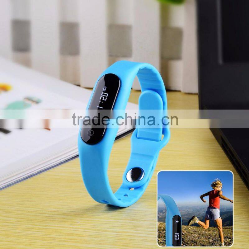 Smart wearable project OEM service logo printing TPU/silicone smart E06 sport fitness wristband