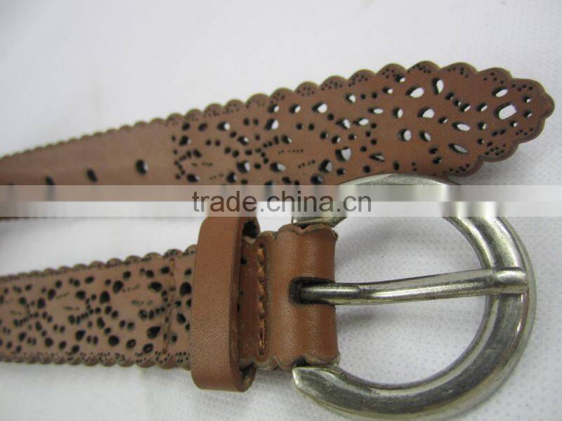 hot sell 2.5cm width new fashion pu leather lady belt