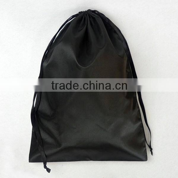 2015 New Products New Design Black Drawstring satin Dust Bag For Shoes