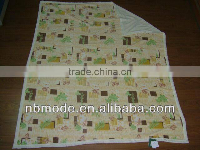 printed microfiber coral fleece blanket