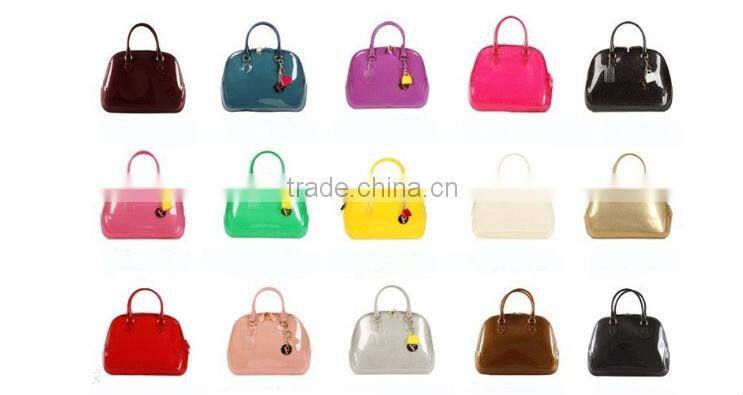 glamour transparent pvc colorful hand bag woman made in china