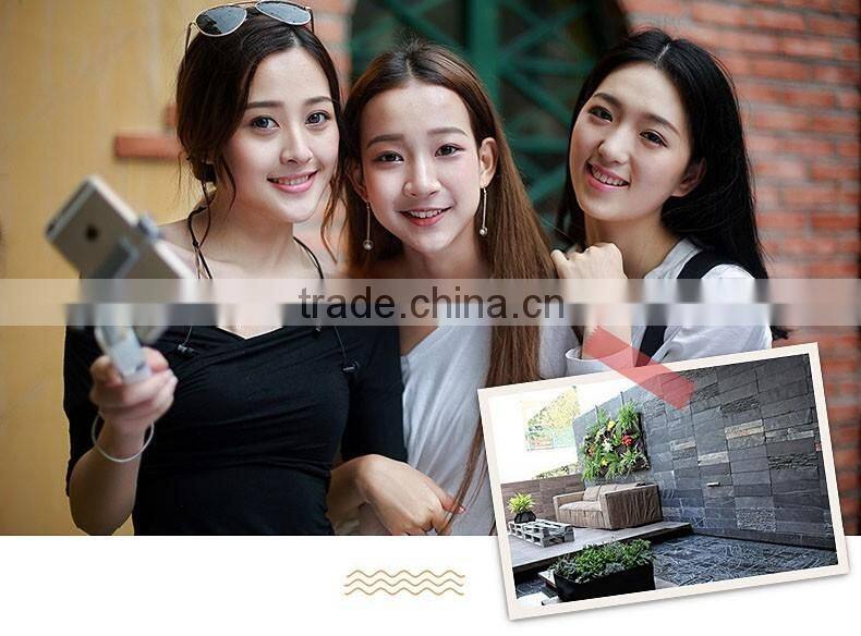 2016 New Wholesale mini automated selfie stick lip gloss selfie stick with cable for iphone and Android Smart phone