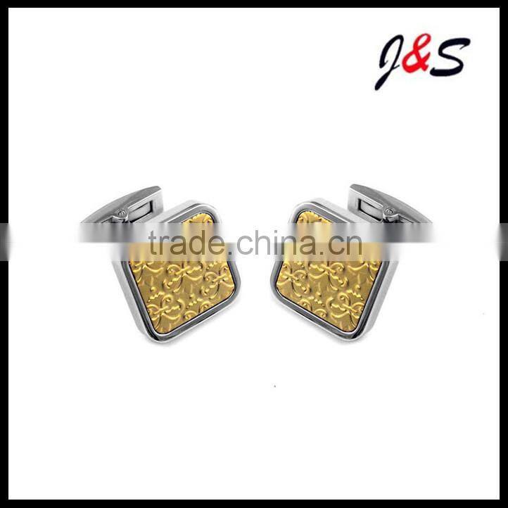 316l black round stainless steel cufflink MS400A