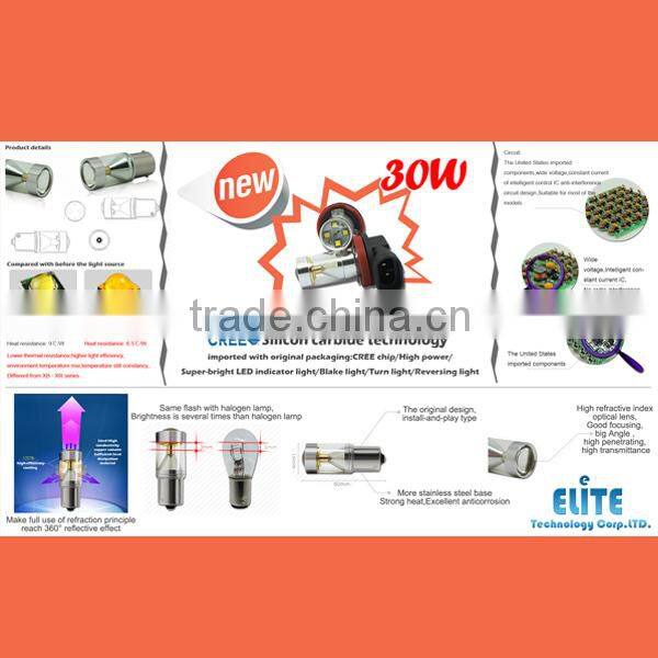 New Design 30W 9G 1156 led bulbs led for car