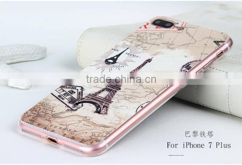 Wholesale TPU custom printed phone case for iphone 7, for iphne 7 plus back cover case