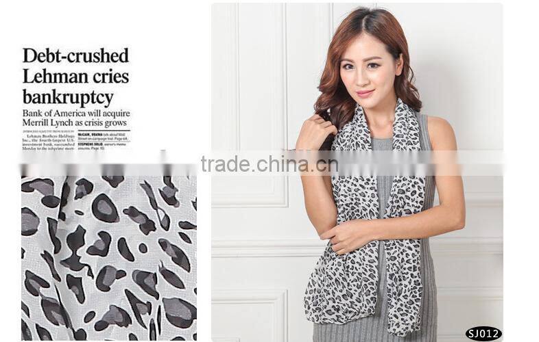 leapord scarf/2015 chiffon cheap scarf/latest fashion scarf