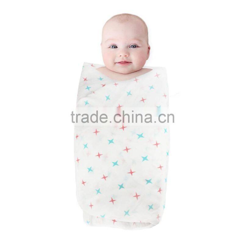 4-in-1 Cotton Baby Muslin Receiving Blankets (4 Pack)