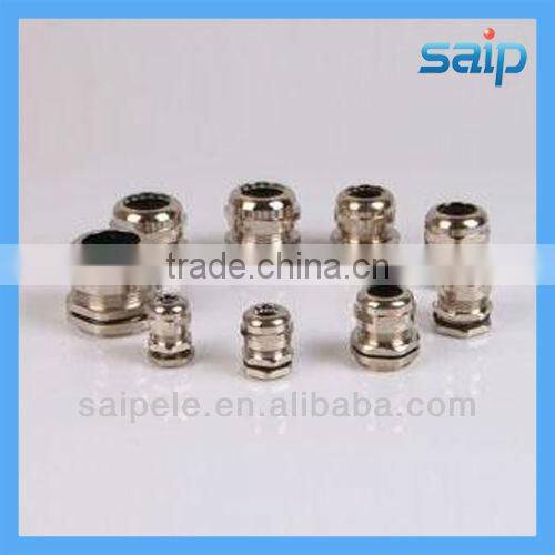 2013 New waterproof electric brass cable gland with rubber seal