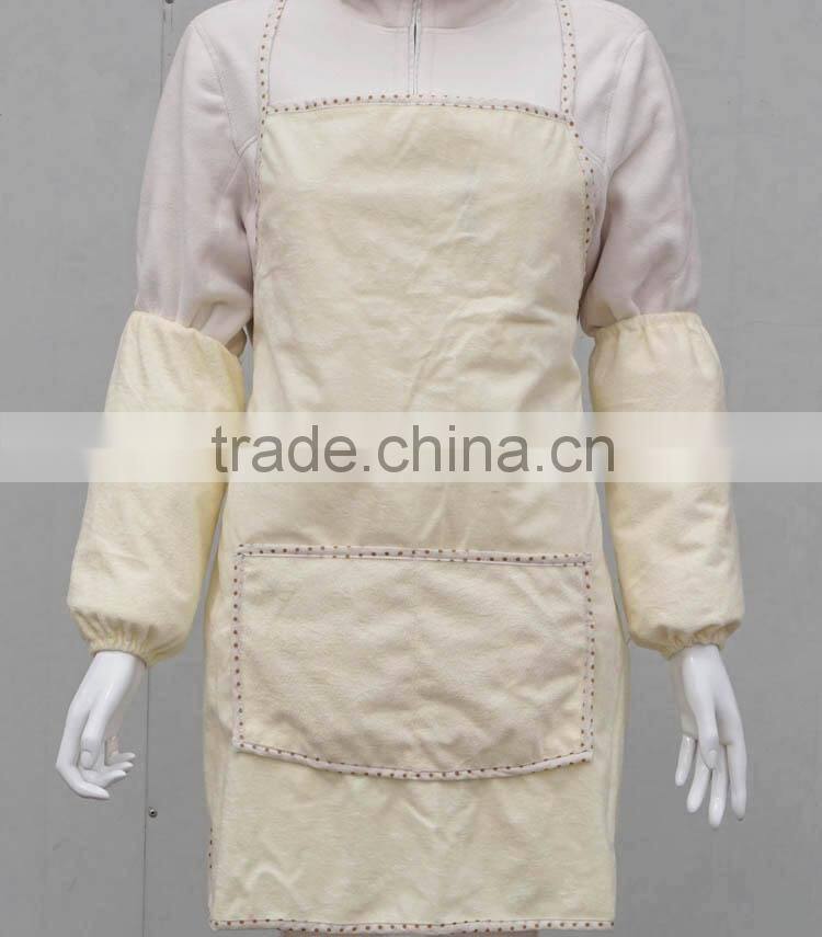Real Picture China Custom Plain 100% Cotton Terry Waterproof Kitchen Apron