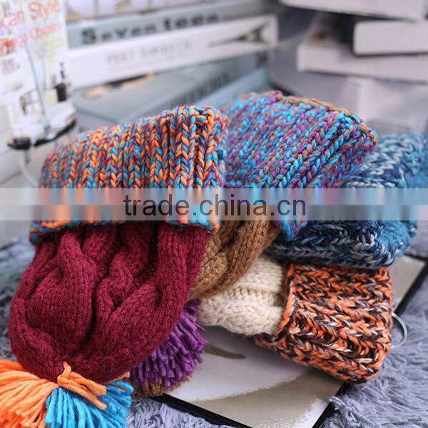 wholesale fashion ladies wool winter beanie hats womens winter knitted hat