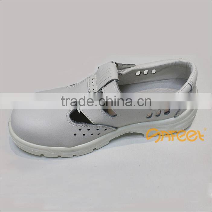 Hollow-out Clean Room Shoes Steel Toe, White Safety Shoe Work Shoes SA-6116
