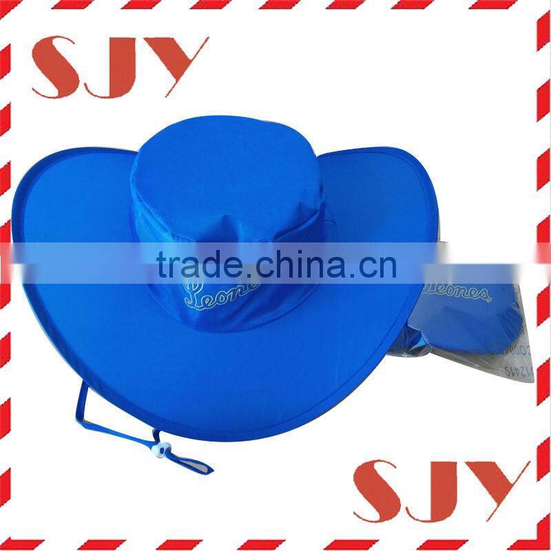 100%polyester cheap promotional foldable custom printed cowboy hat
