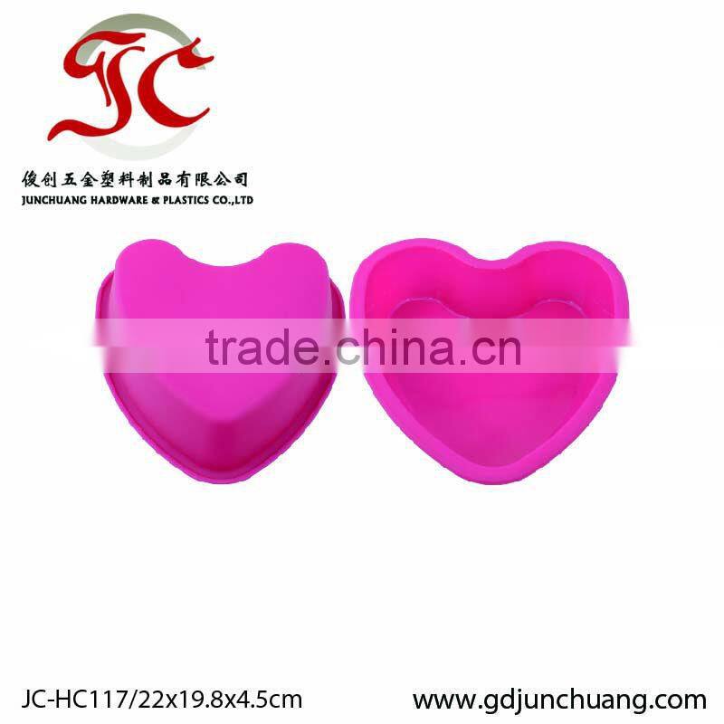 Colorful cute heart funny shaped silicone cake mould