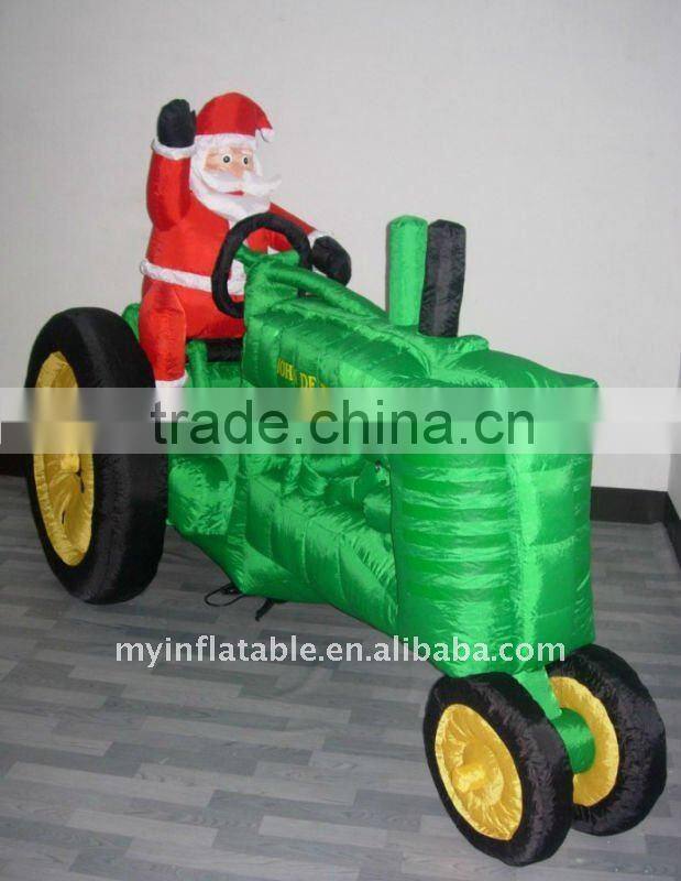 Inflatable Santa with train