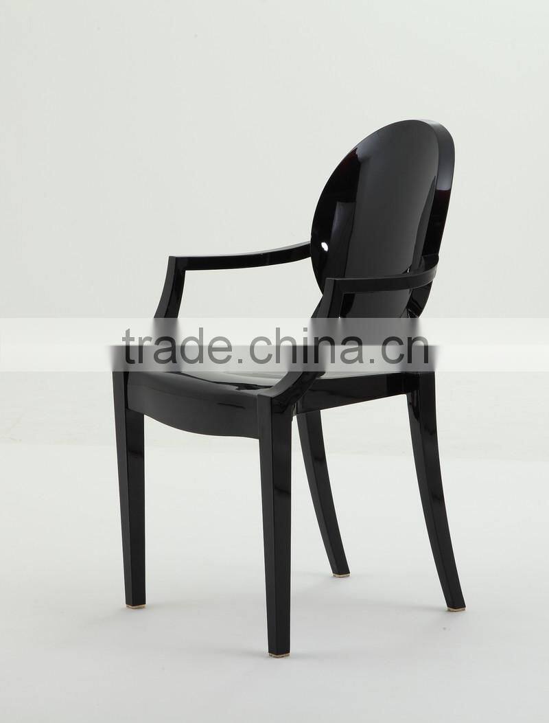 high quality black acrylic chair