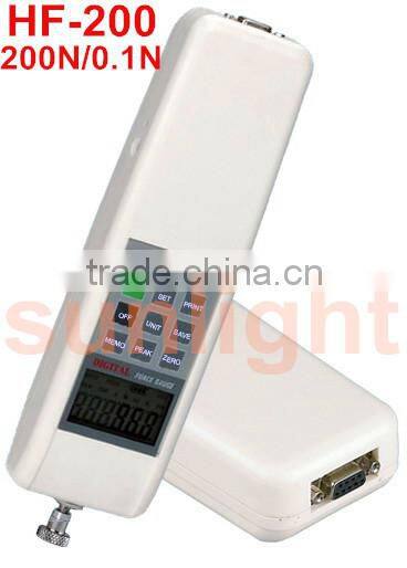 Digital Force Gauge Push and Pull Force Meter N/KG/LB RS232 Built-in Sensor HF-200