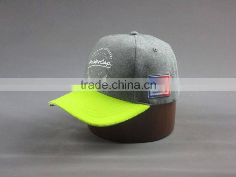 Custom high quality 6-panel knitted Baseball cap with thin embossed