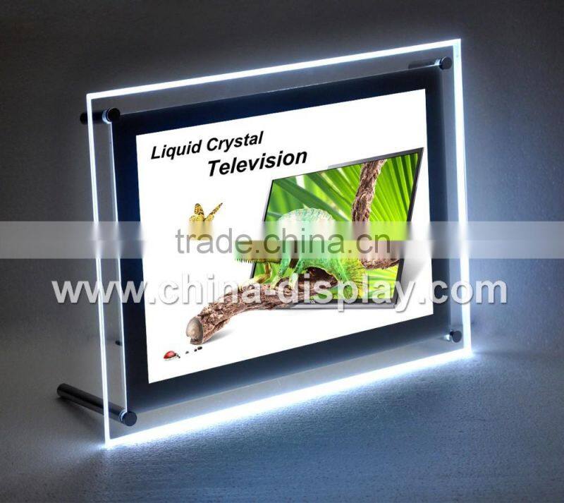 Popular items led backlit display acrylic circular light box panel