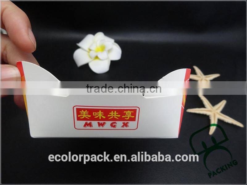 Chicken nugget chips tray custom printed paper food tray