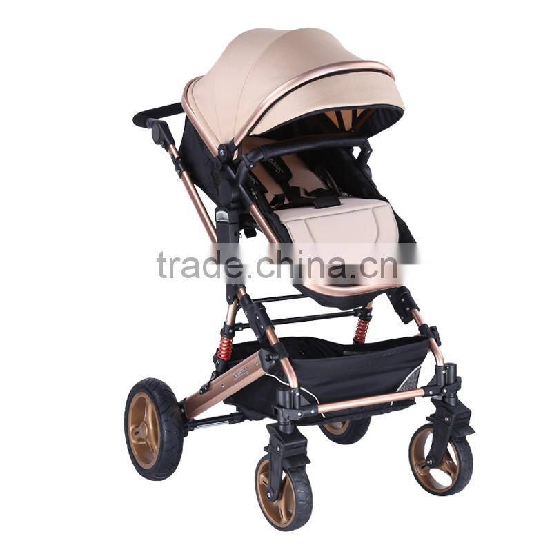 easy folding baby stroller pram 3 in 1 baby stroller with alluminum frame