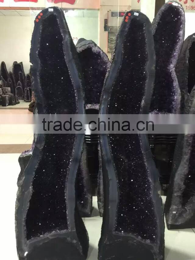 Nature fantastic dark color amethyst geode