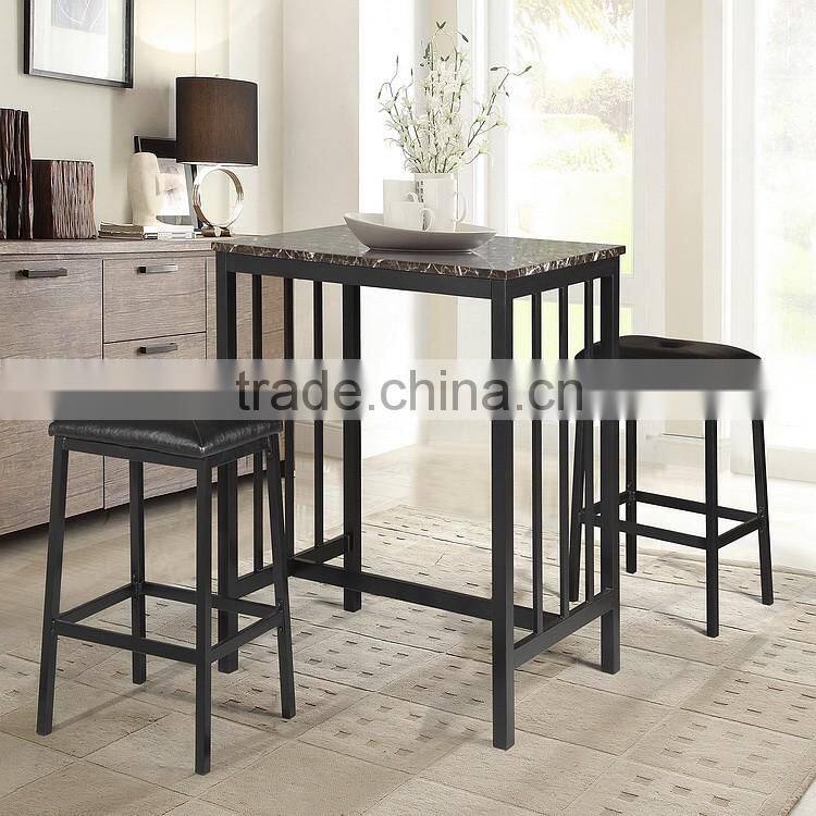 Cheap Factory Price High Chair Table Metal Dining Set For Sale